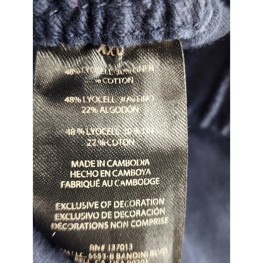 Banana Republic XXL Blue Lyocell Linen Cotton Pull On Utility Cropped Pants New